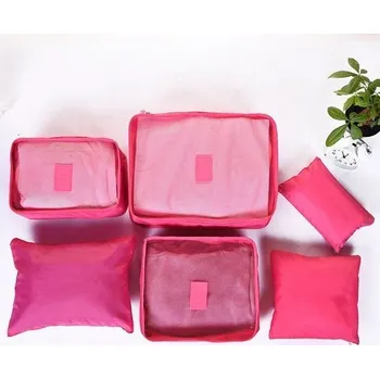 Příslušenství k zavazadlu Sada cestovních organizérů do kufru - světle růžová