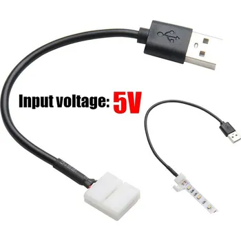 LED osvětlení USB Napájecí kabel pro LED pásek s klipem
