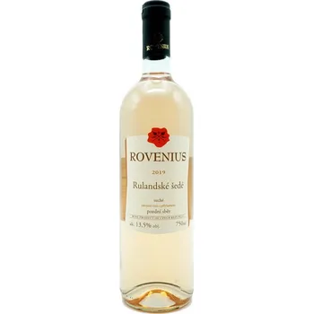 Víno Rulandské šedé pozdní sběr 2018 polosuché Rovenius