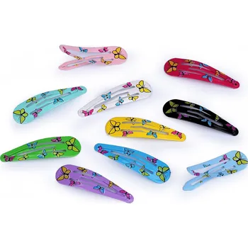 Sponka do vlasů pukačka motýl, duha, barva 1 mix motýl