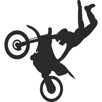 Samolepicí dekorace na vozidlo SI0110102D - motobiker - 120 x 110 mm doleva