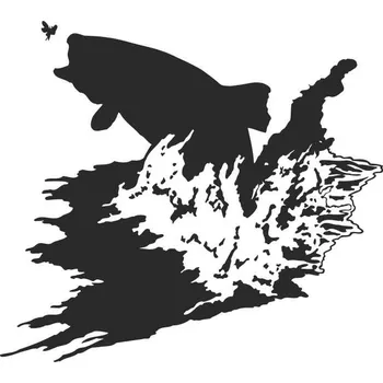 Samolepicí dekorace na vozidlo SI0115201F - Pstruh - 160 x 155 mm doleva