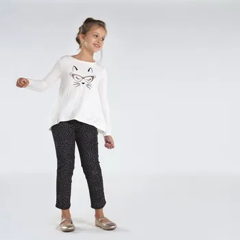 Dětská móda Dívčí módní kalhoty Mayoral 7540-43 šedé Rozměr: 140 (10 let)