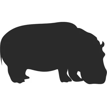 Samolepicí dekorace na vozidlo SI0115025E - Hroch - 160 x 95 mm doprava