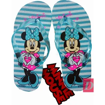 Dívčí polobotky Žabky MINNIE tyrkysové proužek