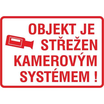 Informační tabulka Kamerový systém - samolepka 200 x 280 mm
