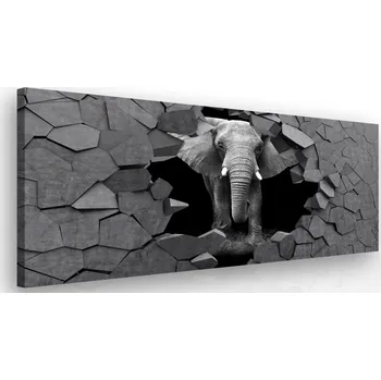 Obraz Malvis ® 3D obraz Slon v kameni Velikost (šířka x výška): 60x40 cm