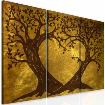 Obraz Malvis ® Obraz Zlaté srdcové stromy Velikost (šířka x výška): 60x40 cm