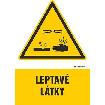 Značení Leptavé látky - samolepka 140 x 200 mm