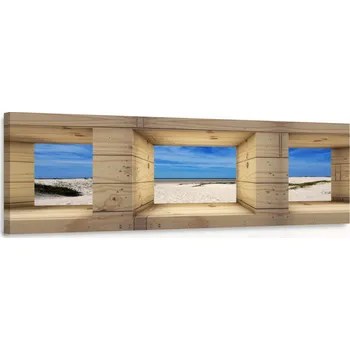 Obraz Malvis ® Obraz - Okno na pláž Velikost: 140x50 cm