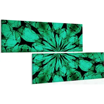 Obraz Malvis ® Obraz zelené paprsky mandaly Velikost: 200x110 cm