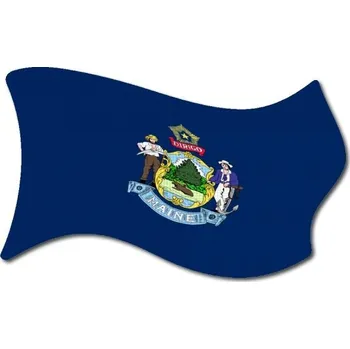 Pelisport Vlajka Maine vlající tištěná