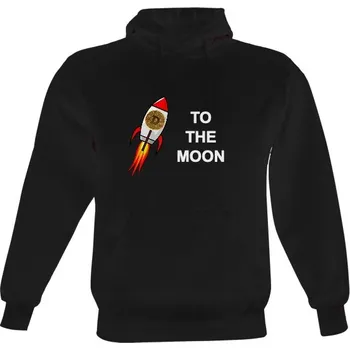 Pánská mikina Pánská mikina s kapucí s potiskem Dogecoin - To The Moon pánské