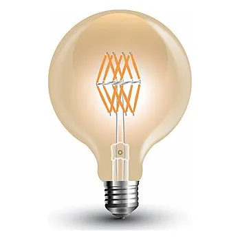 Žárovka LED žárovka 8W Filament E27 G95 Amber 2200K teple bílá, VT-2019