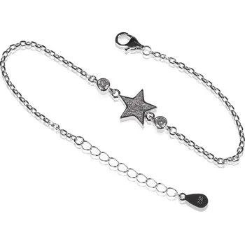 Náramek Stříbrný náramek se zirkonovou hvězdou - Meucci SB187