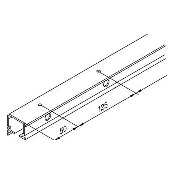 HAWA DIVIDO 100 Combi-kolejnice předvrtaná hliník elox