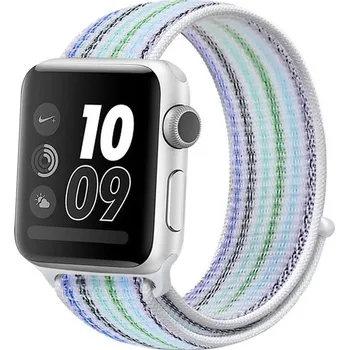 Příslušenství k chytrým hodinkám eses Nylonový řemínek pro Apple Watch - Modro zelený proužek 38mm, 40mm, 41mm