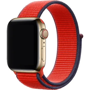 MůjMiBand.cz Nylonový náhradní řemínek pro Apple Watch 38mm/40mm/41mm/42mm Barva: produktově červená