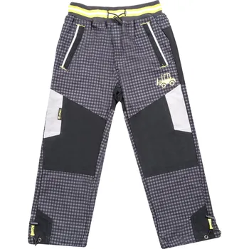 Chlapecké outdoorové kalhoty - GRACE B-84267, šedá/ žlutý pas Barva: Šedá, Velikost: 110