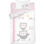 DETEXPOL Bambusové povlečení do postýlky Sovy šedé Bavlna, Bambus, 100/135, 40/60 cm (DL-074826)