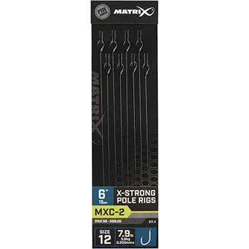 8ks - Hotový Návazec Matrix MXC-2 X-Strong Pole Rigs Barbless Velikost 14