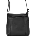 Dámská středně velká kožená crossbody kabelka Patrizia Piu 417 černá | KabelkyproVas.cz