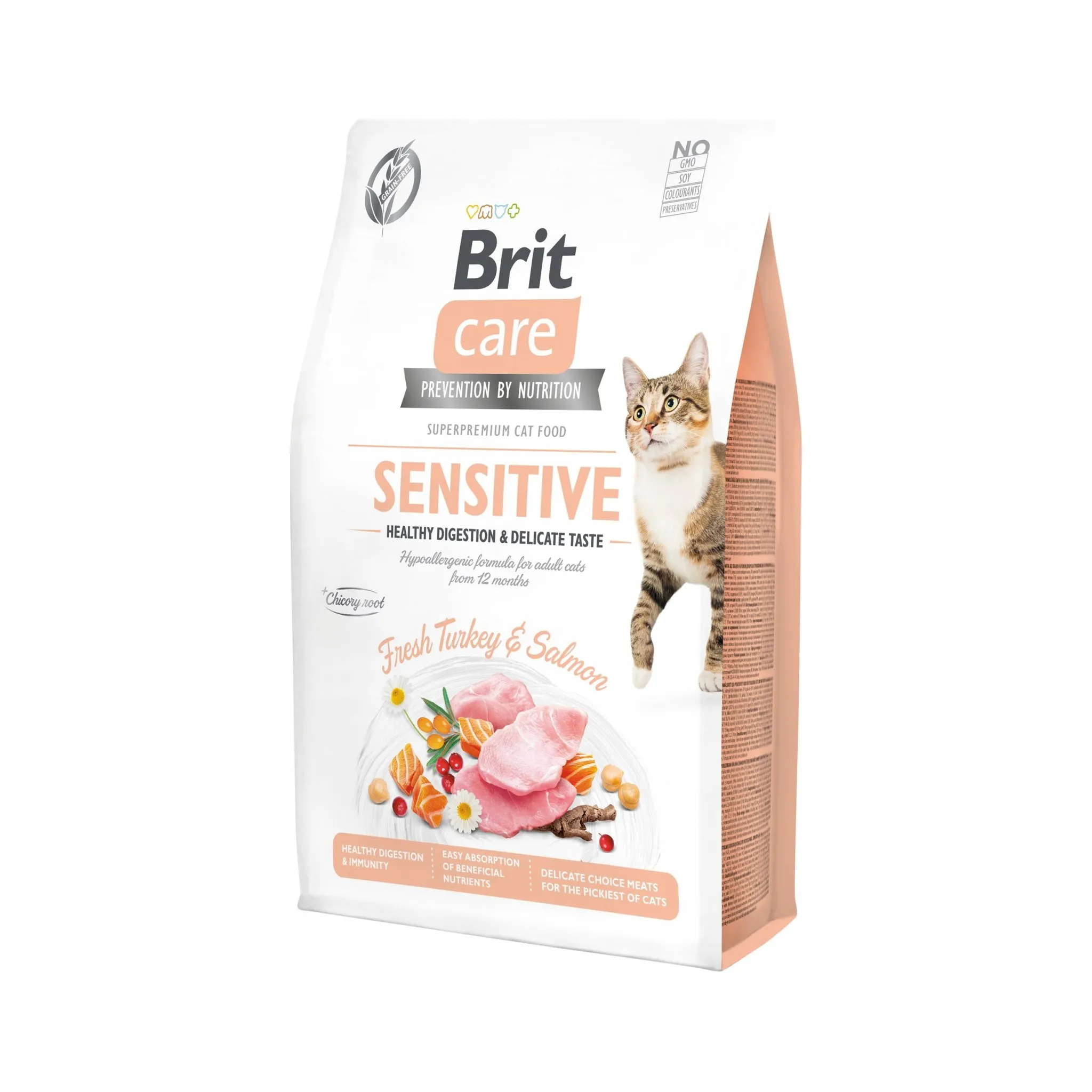 Fotografie 1 - Krmivo pro kočku Brit Care Cat Grain-Free Sensitive Healthy Digestion & Delicate Taste 2 kg