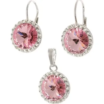 Souprava šperků Stříbrna souprava s krystaly Swarovski STRS0282F