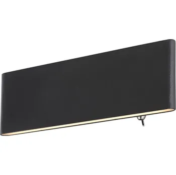 Nástěnné svítidlo Globo 41751-8B SIEGFRIED - Černé nástěnné svítidlo s vypínačem, 8W, 3000K (Svítidlo nejen nad postel)