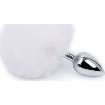 Anální kolík O-Products Bunny Tail White