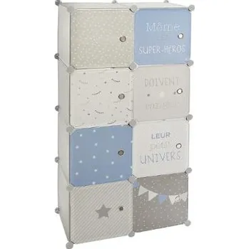 Úložný box Modro-šedá skladovací skříňka