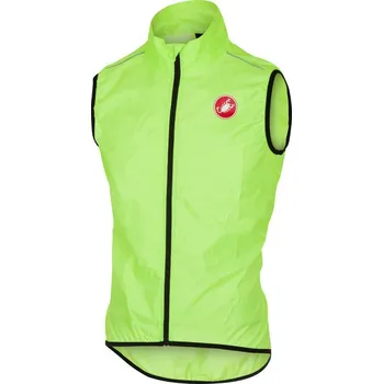 Cyklistická vesta Castelli - pánská vesta Squadra Long, yellow fluo 3XL