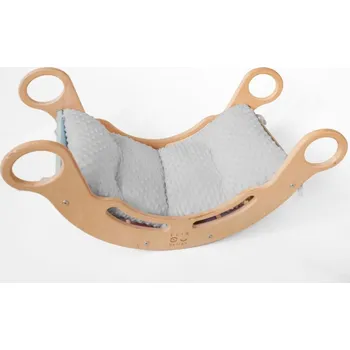 Hra na zahradu ELIS DESIGN Potah na Montessori houpačku 5in1 - minky barva: šedá