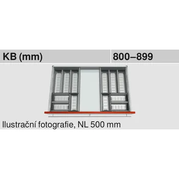 Příborník BLUM ORGA-LINE sada misek 550 mm ZSI.550BI3 - 2x (od 800 mm)