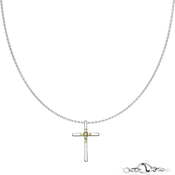 Náhrdelník Šperky4U Ocelový náhrdelník s křížkem - OPD0242-ST