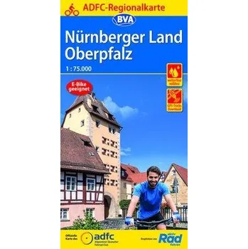 ADFC Regionalkarte Nürnberger Land/ Oberpfalz, 1:75.000, reiß- und wetterfest, GPS-Tracks Download - E-Bike geeignet