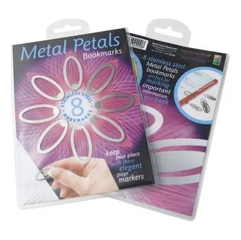 Set školních potřeb Metal Petals Bookmarks - zestaw 8 zakładek