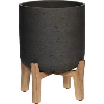 Květináč Retro květináč Charlie M Black 21x26cm - Do interiéru