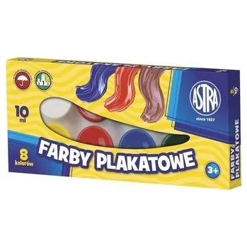 Set školních potřeb Farby plakatowe 8 kolorów 10ml ASTRA