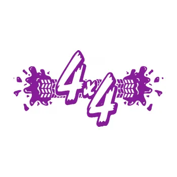 Polep vozidla SAMOLEPKA 4x4 varianta 023 (14 - fialová) NA AUTO, NÁLEPKA, FÓLIE, POLEP, TUNING, VLASTNÍ TEXT, TISK, AUTOSAMOLEPKY.cz, POLEPY, OBRÁZEK, LOGO, SAMOLEPKY