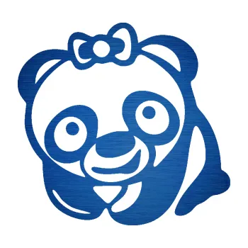 Samolepící dekorace Panda baby levá (65 - škrábaný kov modrý) SAMOLEPKA NA AUTO, NÁLEPKA, FÓLIE, POLEP, TUNING, VLASTNÍ TEXT, TISK, AUTOSAMOLEPKY.cz, POLEPY, OBRÁZEK, LOGO, 3D STICKERS