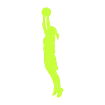 Samolepicí dekorace na vozidlo Basketbal 017 levá basketbalistka (27 - limetová) SAMOLEPKA NA AUTO, NÁLEPKA, FÓLIE, POLEP, TUNING, VLASTNÍ TEXT, TISK, AUTOSAMOLEPKY.cz, POLEPY, OBRÁZEK, LOGO, 3D STICKERS