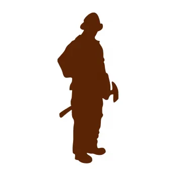 Samolepící dekorace Hasič 001 pravá (15 - hnědá) SAMOLEPKA NA AUTO, NÁLEPKA, FÓLIE, POLEP, TUNING, VLASTNÍ TEXT, TISK, AUTOSAMOLEPKY.cz, POLEPY, OBRÁZEK, LOGO, 3D STICKERS