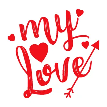 Samolepící dekorace SAMOLEPKA My Love (10 - červená) NA AUTO, NÁLEPKA, FÓLIE, POLEP, TUNING, VLASTNÍ TEXT, TISK, AUTOSAMOLEPKY.cz, POLEPY, OBRÁZEK, LOGO, SAMOLEPKY