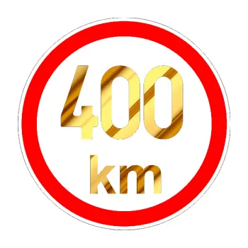 samolepka Maximální rychlost 400km - nejvyšší konstrukční rychlost (81 - chrom fólie zlatá zrcadlová) SAMOLEPKA NA AUTO, NÁLEPKA, FÓLIE, POLEP, TUNING, VLASTNÍ TEXT, TISK, AUTOSAMOLEPKY.cz, POLEPY, OBRÁZEK, LOGO, 3D STICKERS