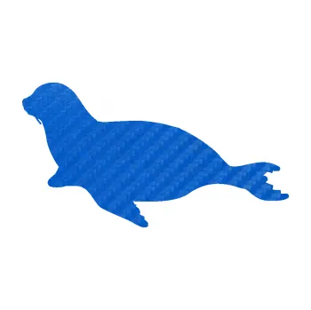 Samolepící dekorace SAMOLEPKA Lachtan 001 levá (57 - 3D karbon modrý) NA AUTO, NÁLEPKA, FÓLIE, POLEP, TUNING, VLASTNÍ TEXT, TISK, AUTOSAMOLEPKY.cz, POLEPY, OBRÁZEK, LOGO, SAMOLEPKY