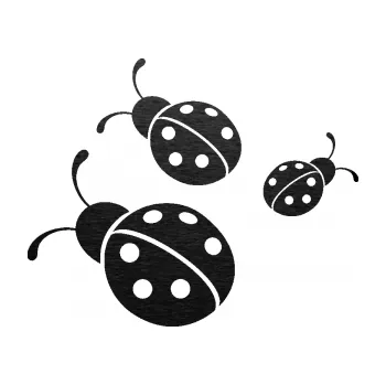 Samolepící dekorace SAMOLEPKA Berušky 001 levá (63 - škrábaný kov černý) NA AUTO, NÁLEPKA, FÓLIE, POLEP, TUNING, VLASTNÍ TEXT, TISK, AUTOSAMOLEPKY.cz, POLEPY, OBRÁZEK, LOGO, SAMOLEPKY