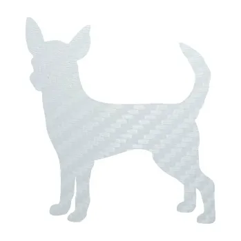 Polep vozidla SAMOLEPKA Pes 137 levá čivava (51 - 3D karbon bílý) NA AUTO, NÁLEPKA, FÓLIE, POLEP, TUNING, VLASTNÍ TEXT, TISK, AUTOSAMOLEPKY.cz, POLEPY, OBRÁZEK, LOGO, SAMOLEPKY