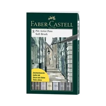 Sada tušových Popisovačů Faber-Castell - 8ks Soft Brush PITT ARTIST PEN 167808