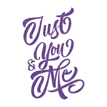 Polep vozidla SAMOLEPKA Just you & my nápis (87 - Ultra Metalic fialová) NA AUTO, NÁLEPKA, FÓLIE, POLEP, TUNING, VLASTNÍ TEXT, TISK, AUTOSAMOLEPKY.cz, POLEPY, OBRÁZEK, LOGO, SAMOLEPKY